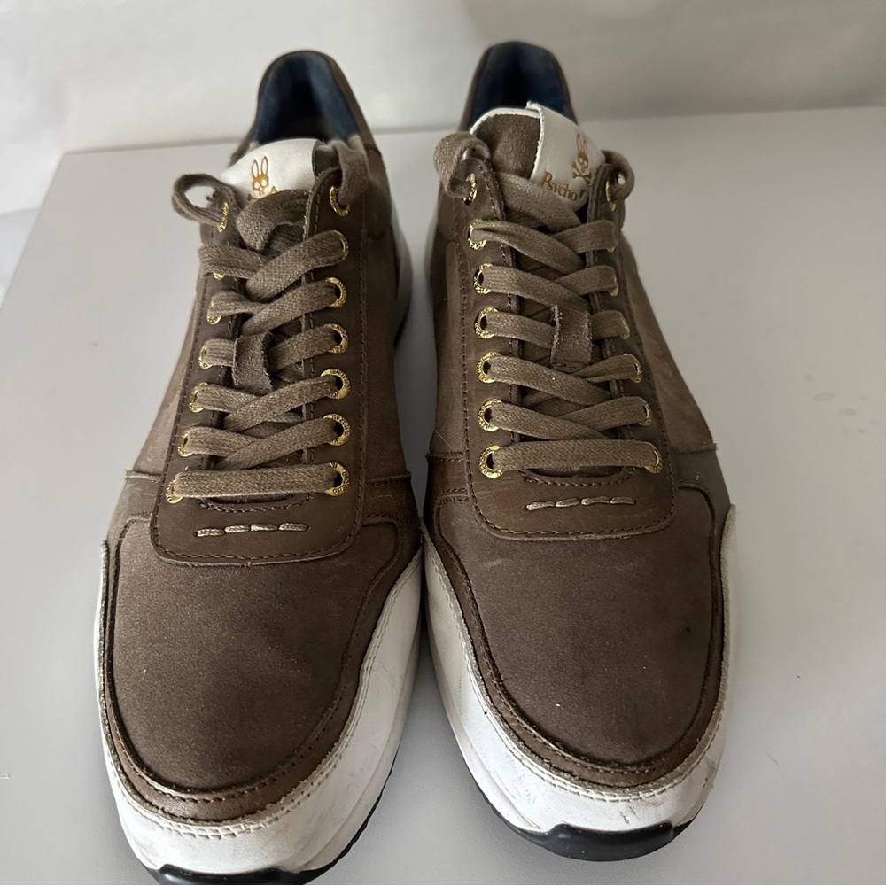 Psycho Bunny Brown and White Men's Sneakers Size 12